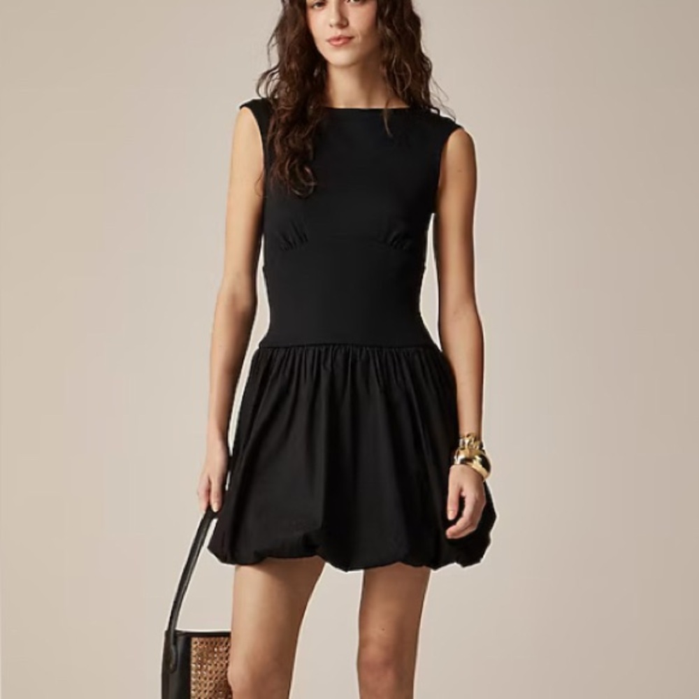 J. Crew Elegant Black Sleeveless Mini Dress
